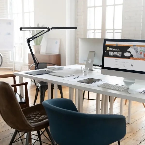 Lampă de birou LED TENUIX DUO, cu intensitate reglabilă, 15W, 230V, 3000–6000K