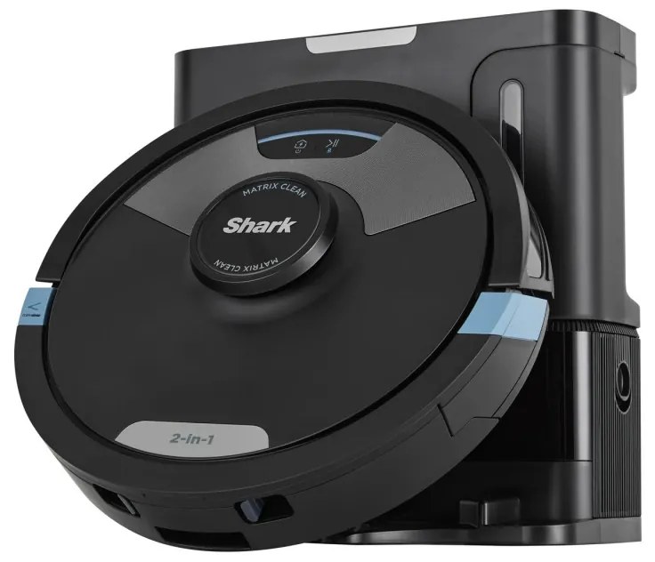 Robot aspirator Shark Matrix Plus RV2620WAEU, 650 W, 0.3 L, 360° LiDAR, Autonomie pana la 110 min, Matrix Clean, Negru