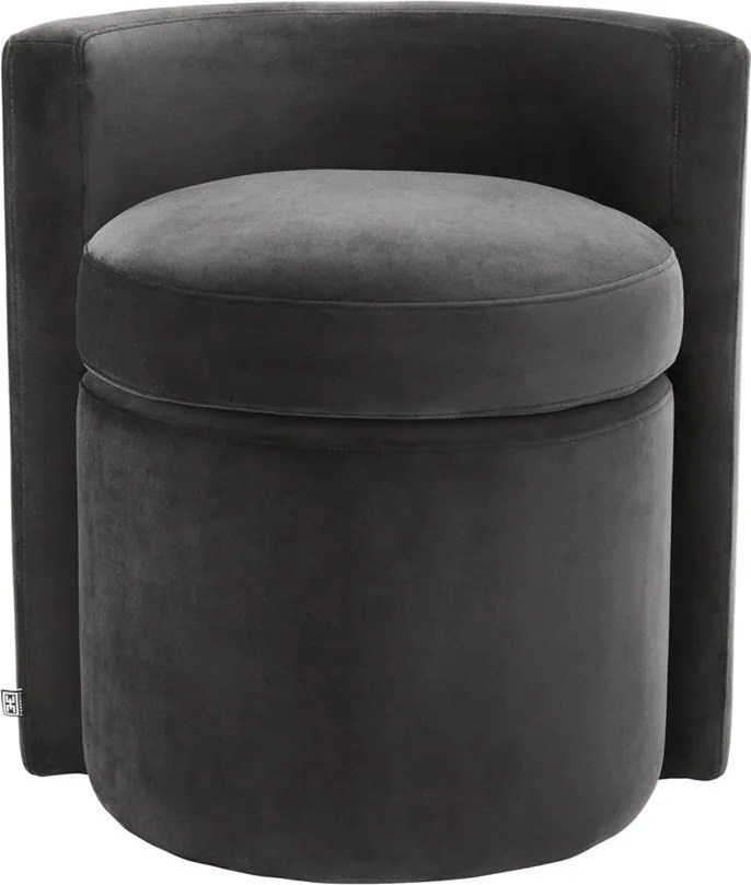 Fotoliu design LUX Arcadia, catifea gri inchis 113161 HZ