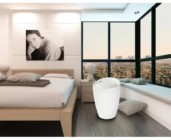 WENKO 21773100 - Taburet CANDY, 36 x 50,5 cm, alb/negru