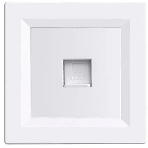 Priză Nova UTP RJ-45 cu cadru alb