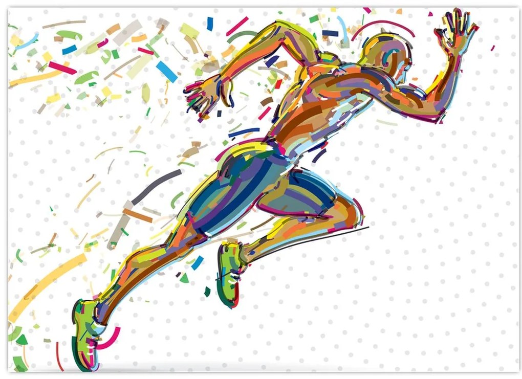 Tablou pe sticlă - Atlet (70x50 cm)