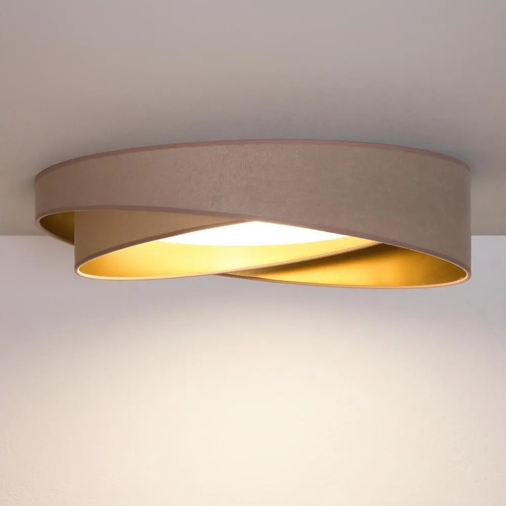 BRILAGI - LED dimabil VELVET TWIST LED/36W/230V CCT Ø 65 cm WT bej/auriu + telecomandă