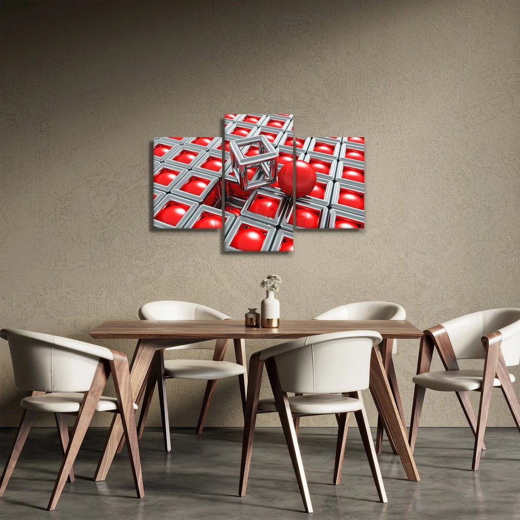 Tablou - Abstract metalic 3D (90x60 cm)