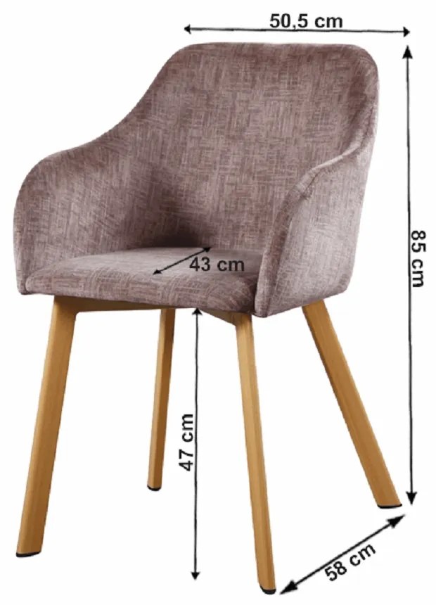 Scaun dining, maro / fag, TANDEL