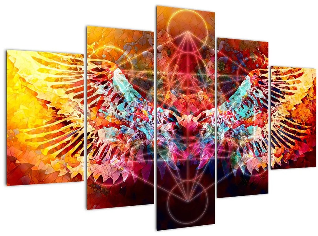 Tablou - Merkaba cu aripi, abstracție (150x105 cm)
