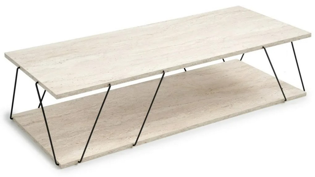 Măsuță de cafea Labranda Travertine and Black