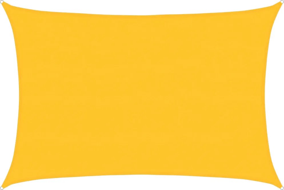 vidaXL Pânză parasolar, galben dreptunghiular 5x6 m, HDPE, 160 g/m²