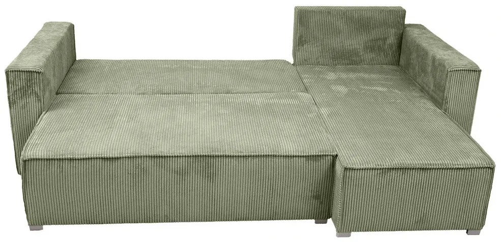 Canapea colt extensibila SMART COSARO menta, cu colt bilateral + 2 perne CADOU