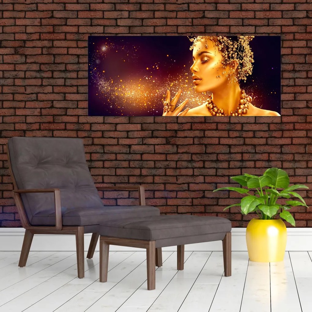 Tablou - Machiaj de aur (120x50 cm)