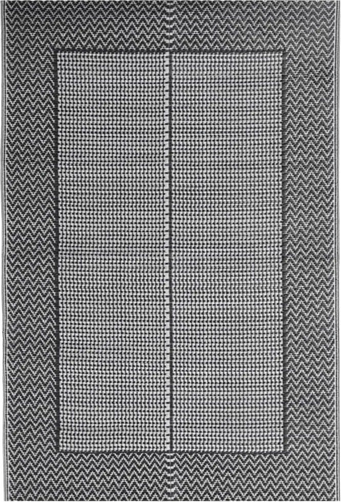 vidaXL Covor de exterior, ARAKIL negru, 140x200 cm, PP