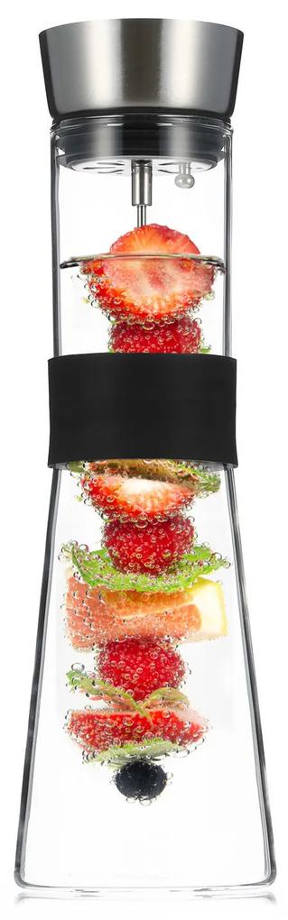 Glaswerk Sile, carafă, 1 litru, sticlă borosilicată, țepușă pentru fructe