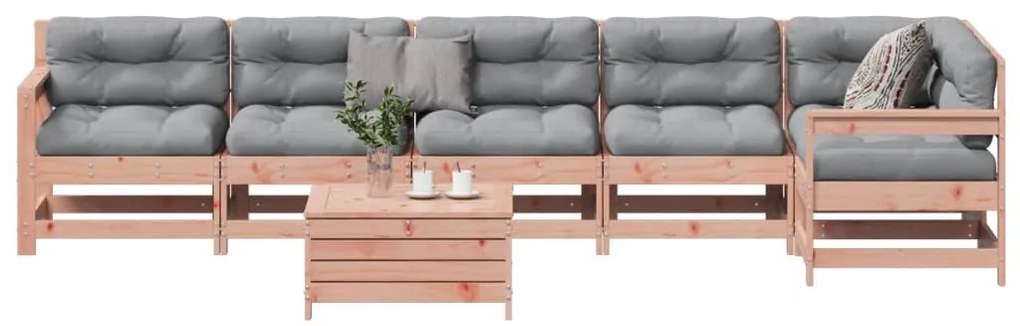 vidaXL Set mobilier de grădină cu perne, 7 piese, lemn masiv douglas