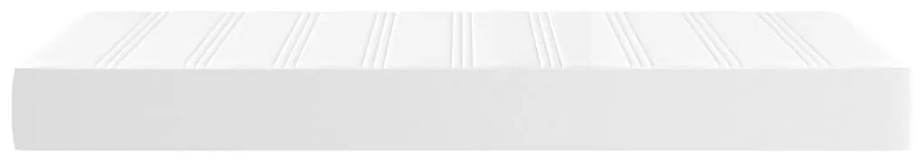 Saltea de pat cu arcuri, alb, 90x190x20 cm, piele ecologica Alb, 90 x 190 cm