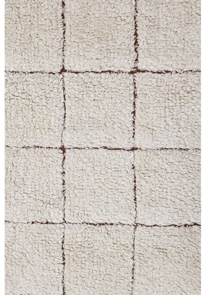 Covor crem lavabil/țesut manual din bumbac 200x300 cm Mosaic – Lorena Canals