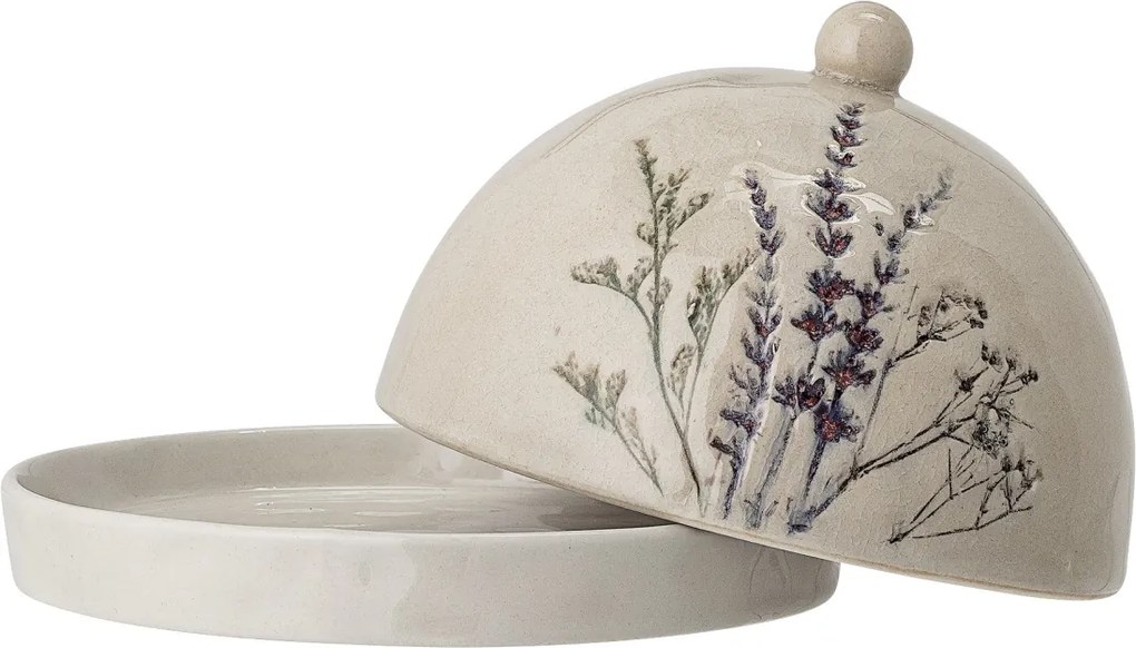 Untieră rotundă din ceramică cu flori de câmp, D15×H10 cm, „Bea"