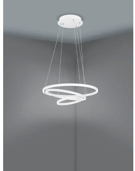 Lustră LED dimabilă pe cablu LOBINERO-Z LED/43,2W/230V alb Eglo 900478