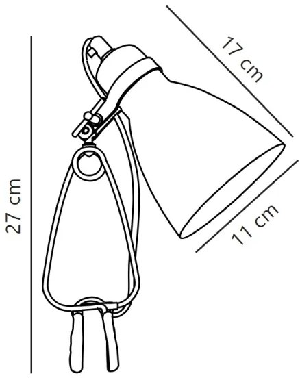 Lampă de masă cu clemă Nordlux CYCLONE 1xE14/15W/230V alb