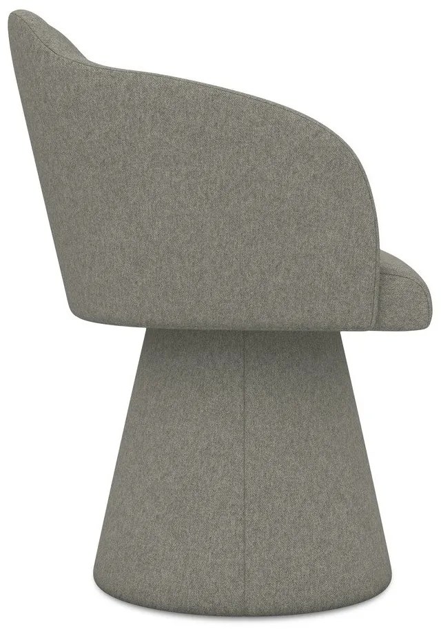 Scaun de sufragerie gri tapițat Kanoa – Makamii