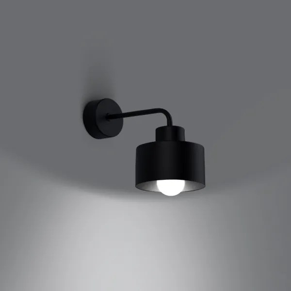 Lampă de perete SAVAR 1xE27/60W/230V neagră Sollux SL.1129