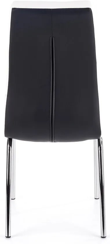 Scaun de bucaterie Lexie, negru/alb