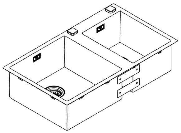 GROHE 31855SD0 - Chiuvetă de bucătărie K700 860 × 500 mm inox