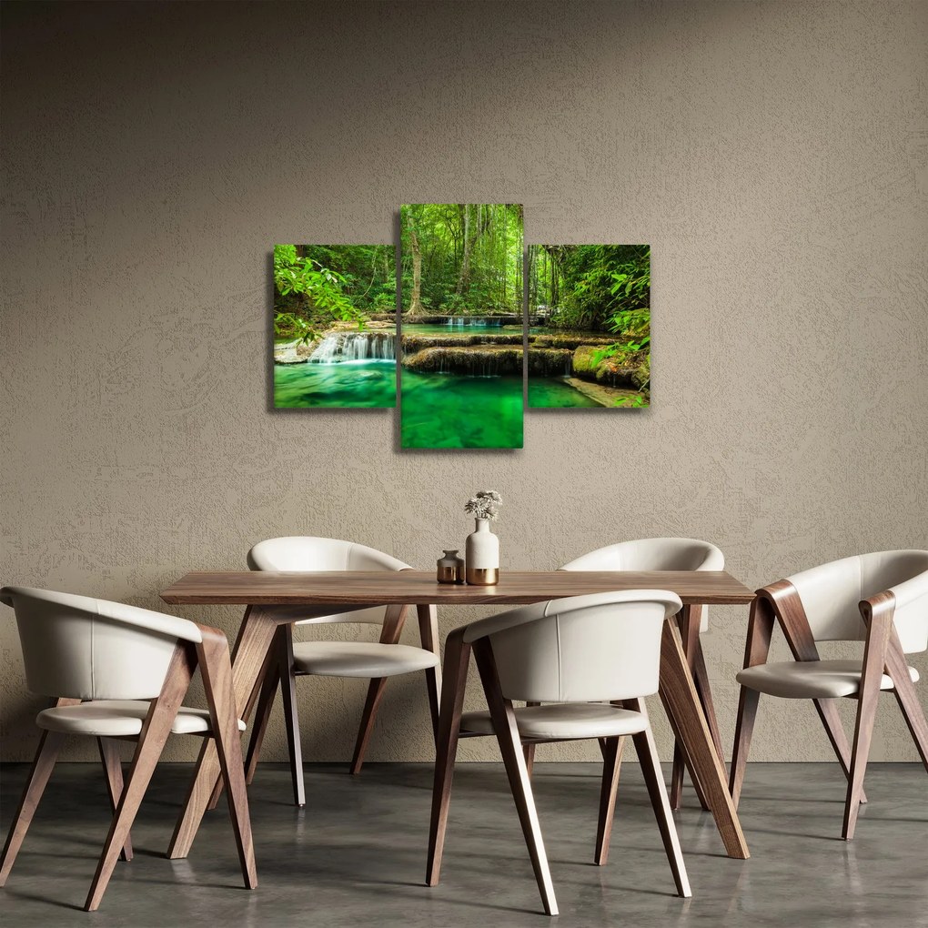 Tablou - Cascada Erawan din Kanchanaburi, Thailanda (90x60 cm)