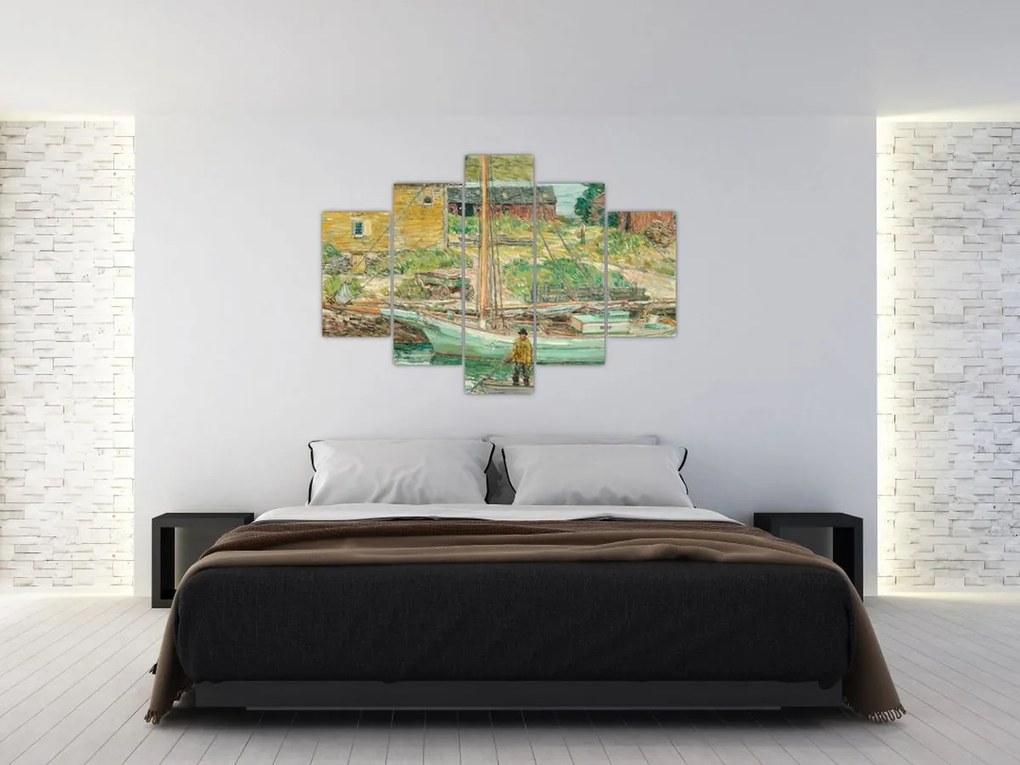 Tablou - Childe Hassam, Oyster Sloop, Cos Cob, reproducere (150x105 cm)