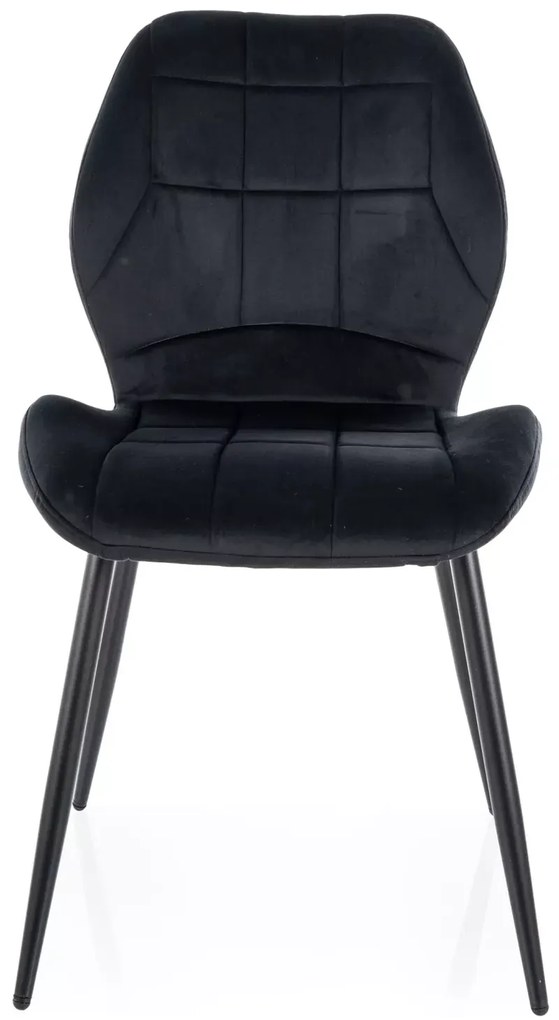 Scaun de dining JAKE VELVET negru