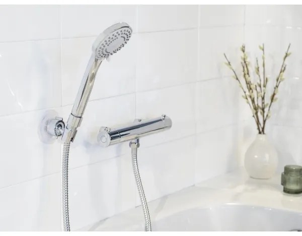 WENKO 24918100 - Cap de duș BASIC LINE 9,5 x 9,5 cm, crom lucios/argintiu