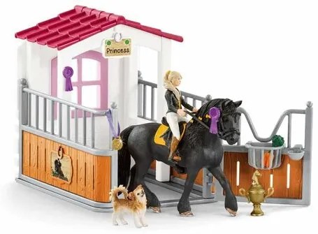 Schleich 42437 - boxă cai de hipodrom, Toriși Princess, 24,5 x 19 x 8,2 cm