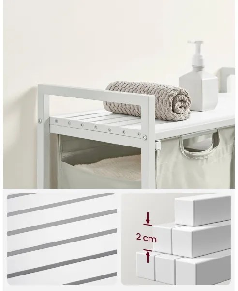 Coș pentru rufe REX alb