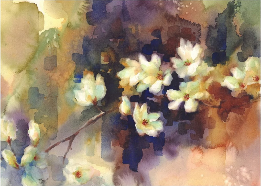 Tablou - Magnolii albe, pictură (70x50 cm)