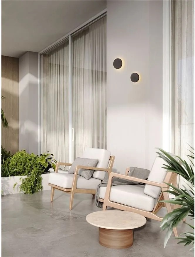 Aplica lumina ambientala pentru fatade IP65 ELLUX negru 10cm