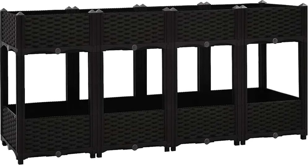 vidaXL Strat înălțat, 160x40x71 cm, polipropilenă