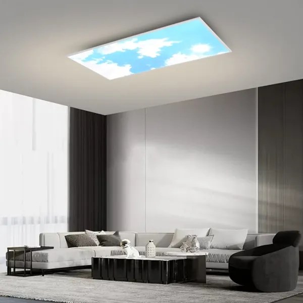 Brilagi -LED Plafonieră LED reglabilă SLIMFRAME SKY LED/80W/230V 120x60 cm argintiu/albastru+telecomandă