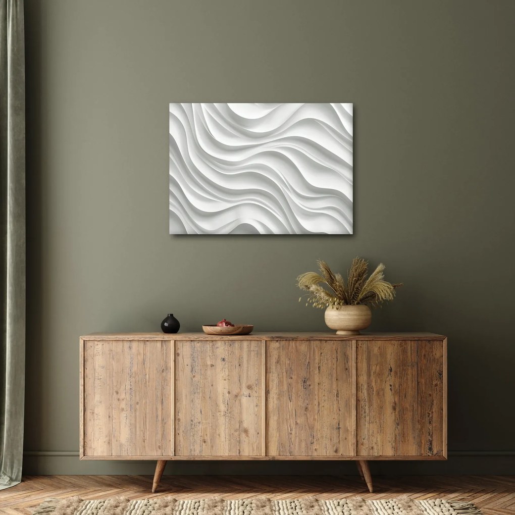 Tablou - Valuri Albe 3D (70x50 cm)