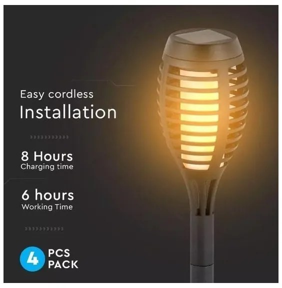 SET 4x lampă solară LED 4xLED/3,6V 1xAAA IP44 100 mAh