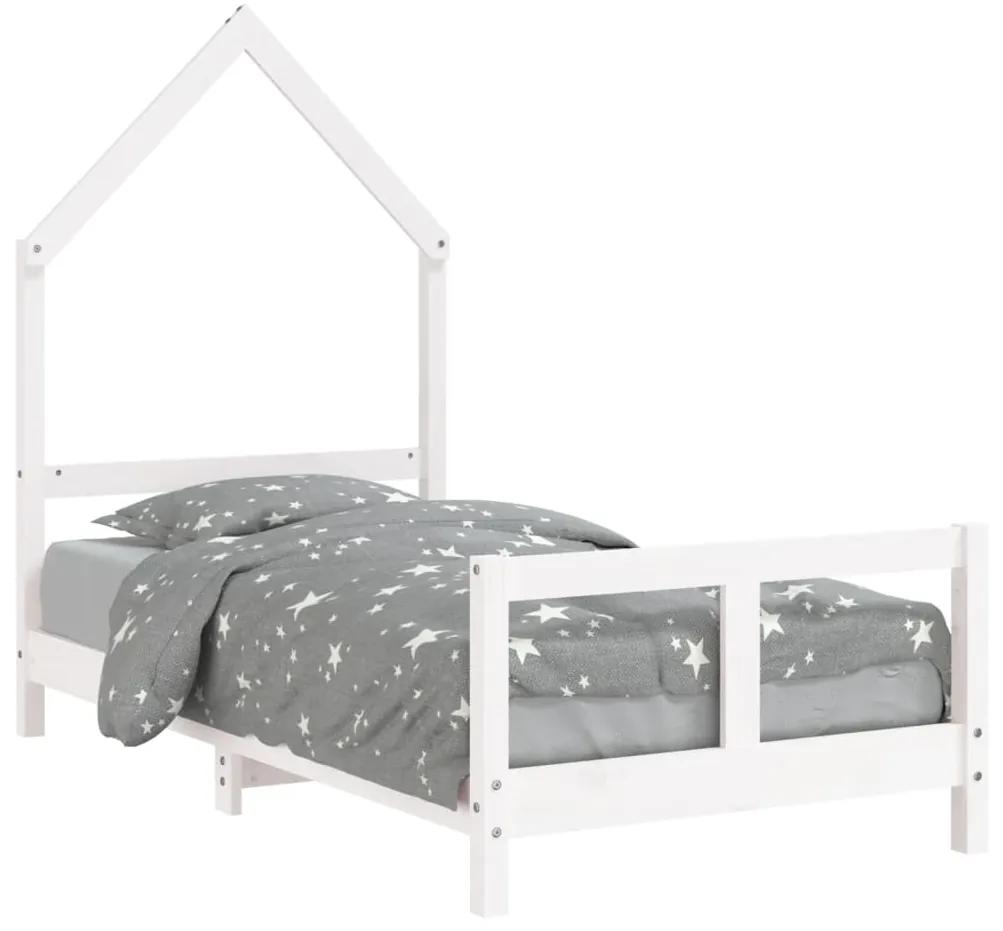 834559 vidaXL Cadru de pat pentru copii, 80x160 cm, lemn masiv de pin