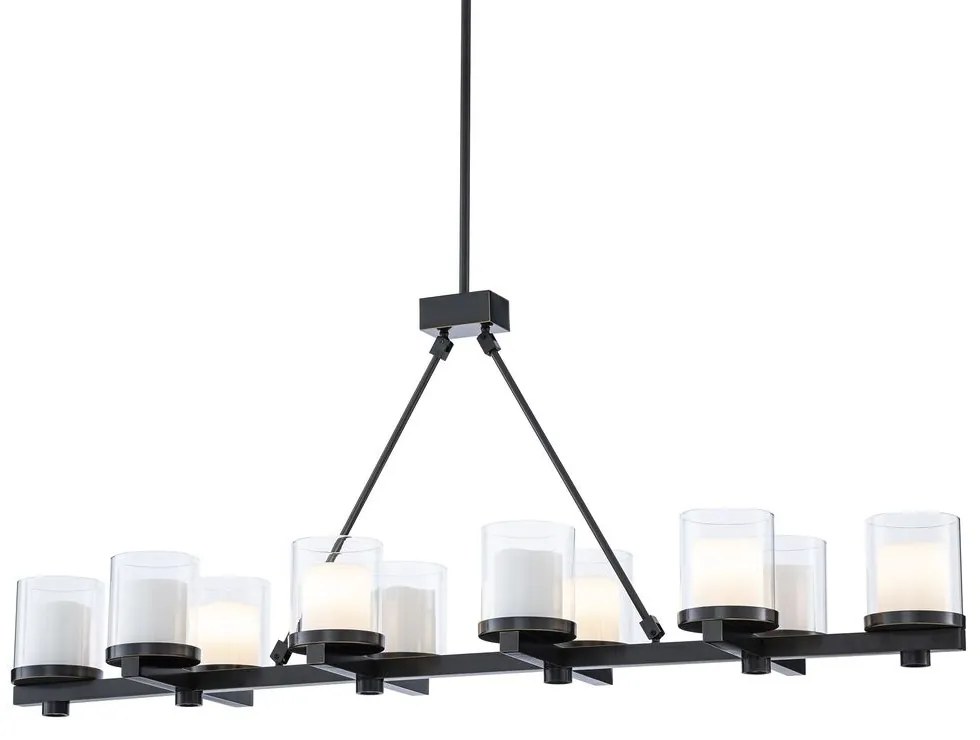Lustra suspendata cu telecomanda design LUX Donovan, bronz 116060 HZ