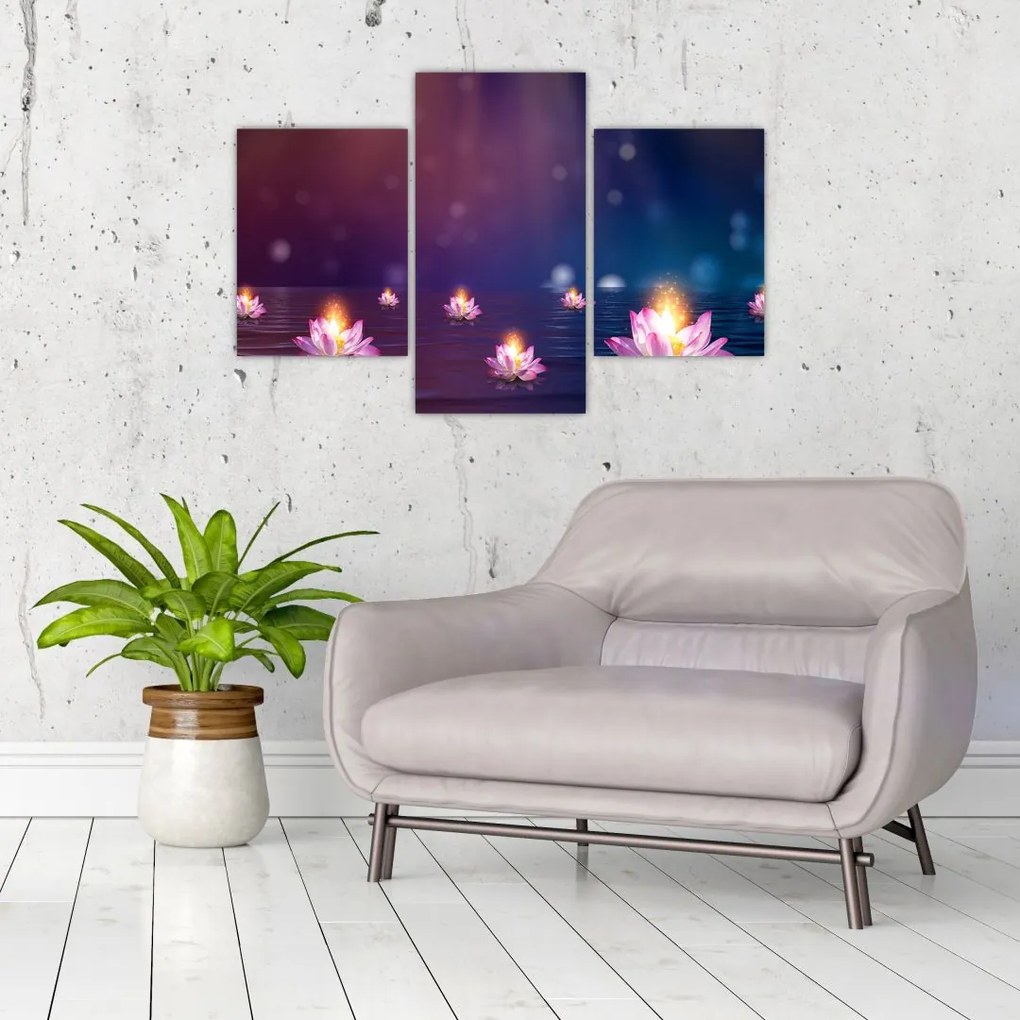 Tablou - Nuferi magici (90x60 cm)