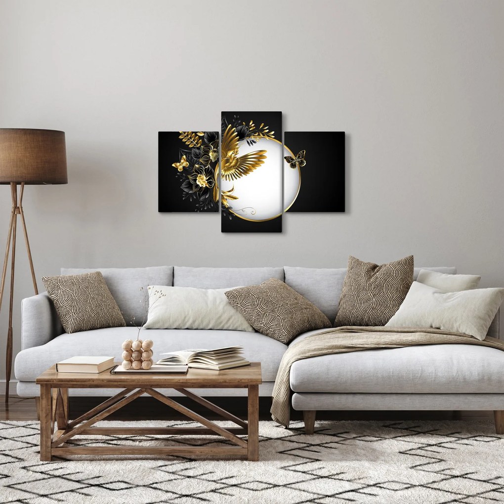 Tablou - Bile cu motive aurii (90x60 cm)