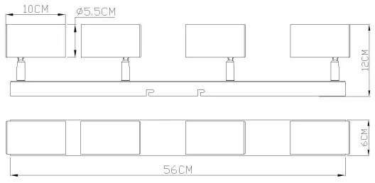 Spot Globo 57911-4P ROBBY 4xGU10/35W/230V portocaliu