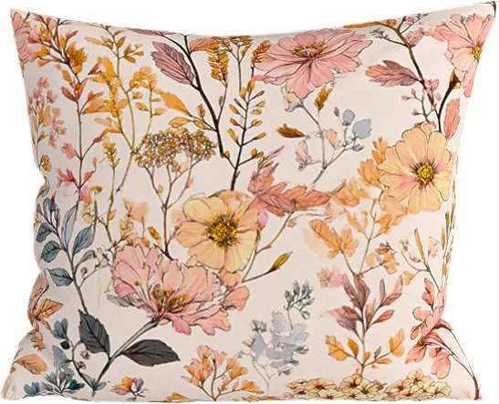 Husa din bumbac pentru perna BLUMIRA POLY 45x45 cm, colorata