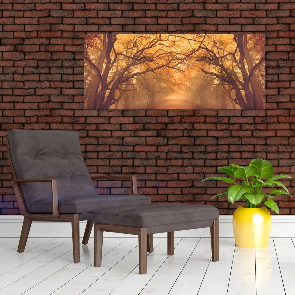 Tablou - Peisaj de toamnă cu drum (120x50 cm)