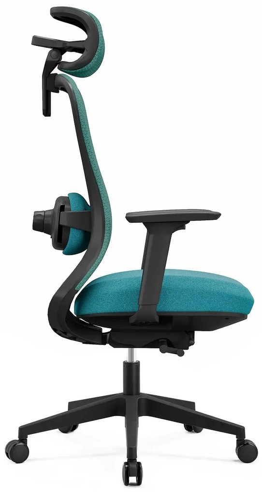 SYNO-H Scaun ergonomic, suport lombar cu Masaj, sezut translatabil, cotiere 3D, tetiera 4D, Mesh/textil, Albastru
