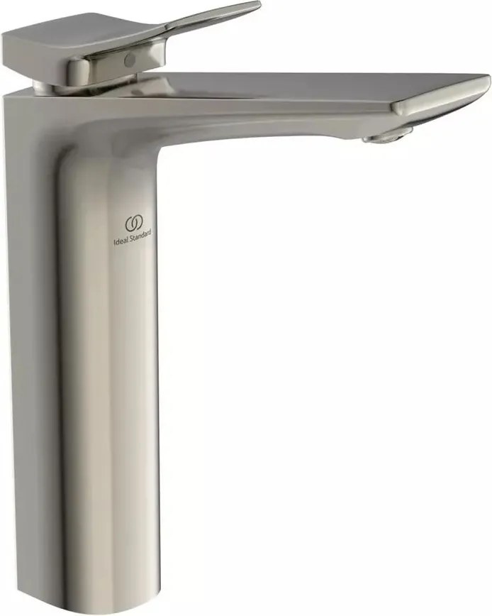 Baterie lavoar inalta Ideal Standard Atelier Conca argintiu Silver Storm cu ventil Pop-Up