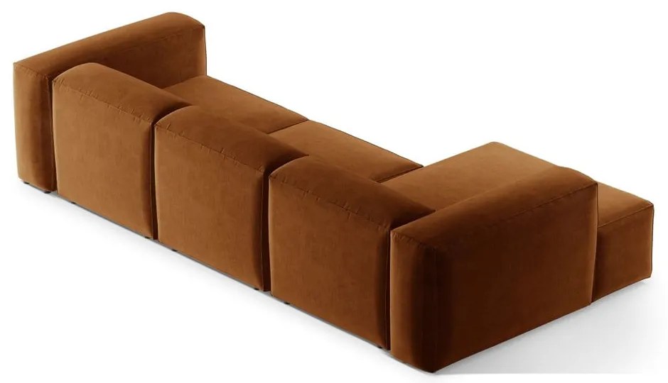 Colțar cărămiziu (cu colț pe partea stângă/cu șezlong) Bergamo – Cosmopolitan Design