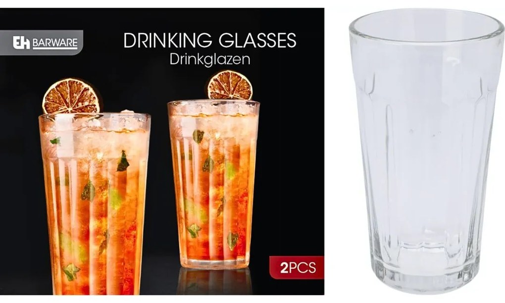 Set 2 pahare pentru cocktail 350 ml