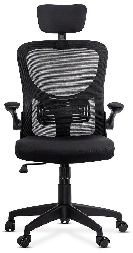Scaun ergonomic din mesh cu brate rabatabile OFF 635 negru